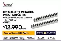 Cremallera Metálica Para Portón