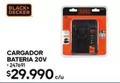 Black & Decker - Cargador Bateria 20V