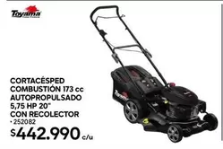 Toyama - Cortacésped Combustion Autopropulado 5,75 Hp 20" Con Recolector