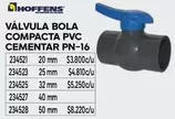 Valvula Bola Compacta Pvc Cementar Pn-16