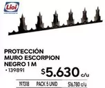 Lioi - Protección Muro Escorpion Negro 1 M