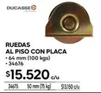 Ruedas Al Piso Con Placa