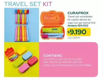 Curaprox - Travel Set Variadas Kit Cepillo Dental De Viejo Con Gel Dental