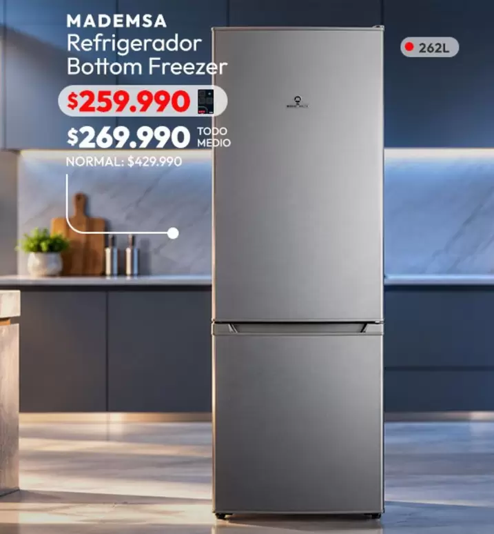 Mademsa - Refrigerador Bottom Freezer