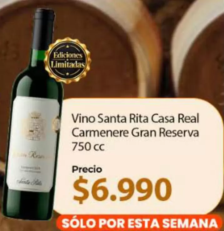 Gran Cereal - Vino Santa Rita Casa Real Carmenere Gran Reserva