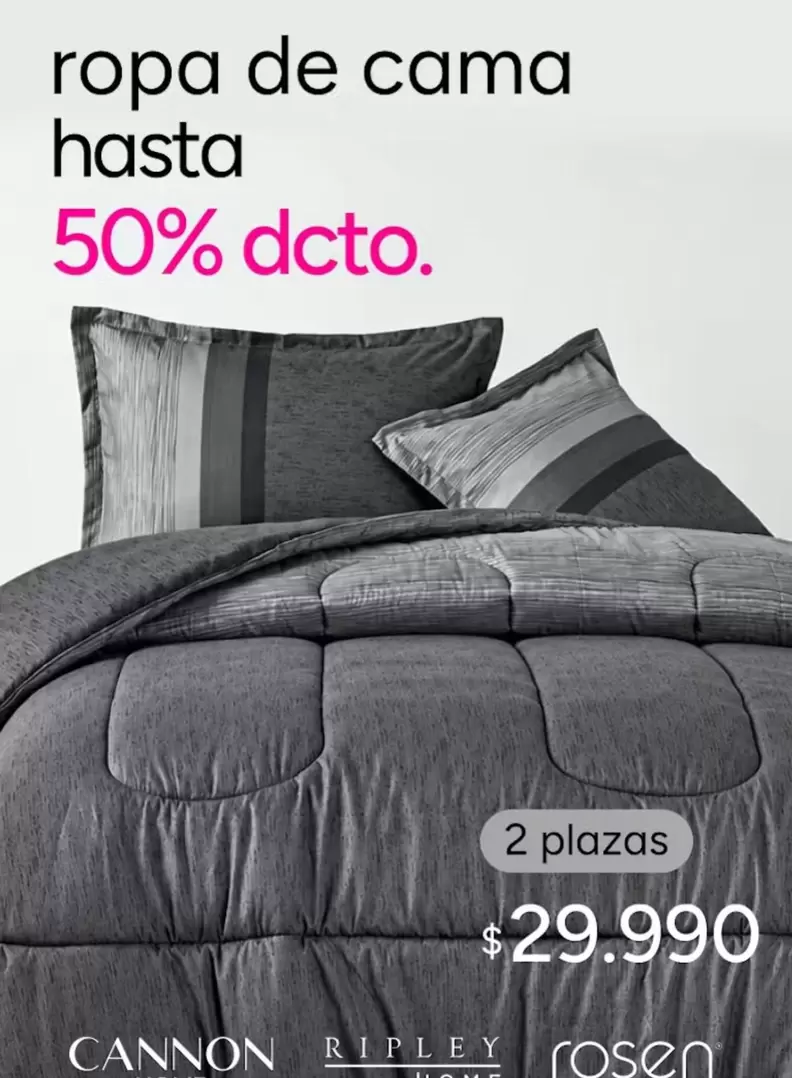 Rosen - ropa de cama hasta 50% dcto