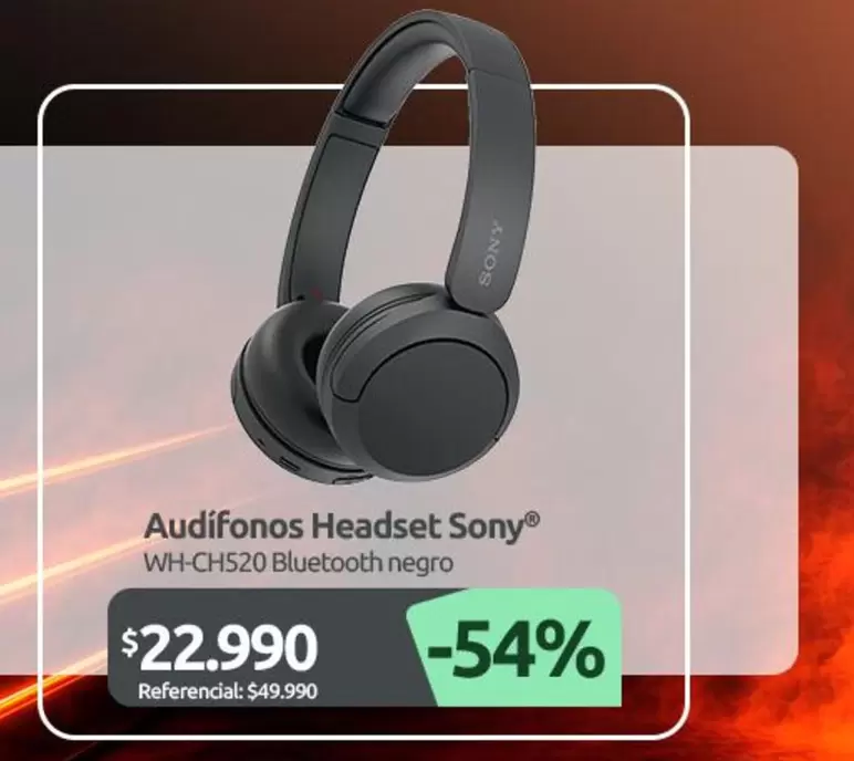 SONY - Audifonos Headset WH-CH520 Bluetooth Negro