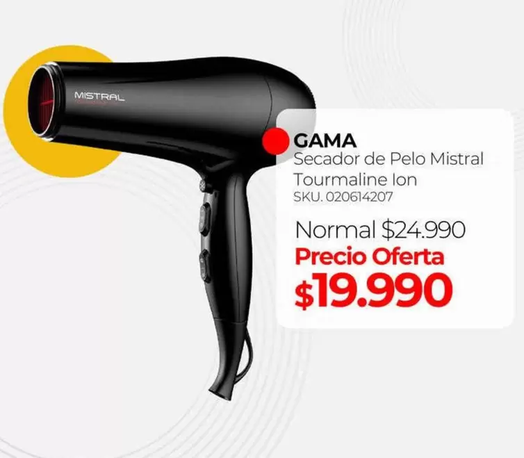 Gama Italy - Secador De Pelo Mistral Tourmaline Lon
