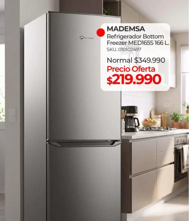 Mademsa - Refrigerador Battom Freezer