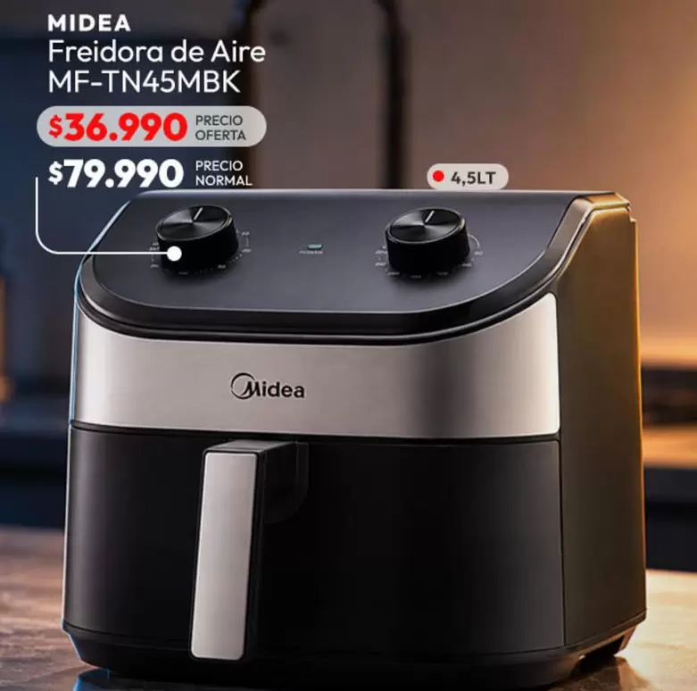 Midea - Freidora De Aire Mf-tn45mbk