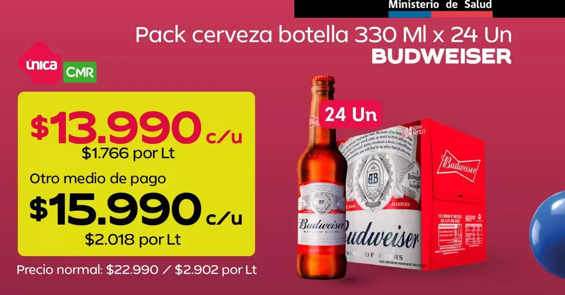Budweiser - Pack Cerveza Botella