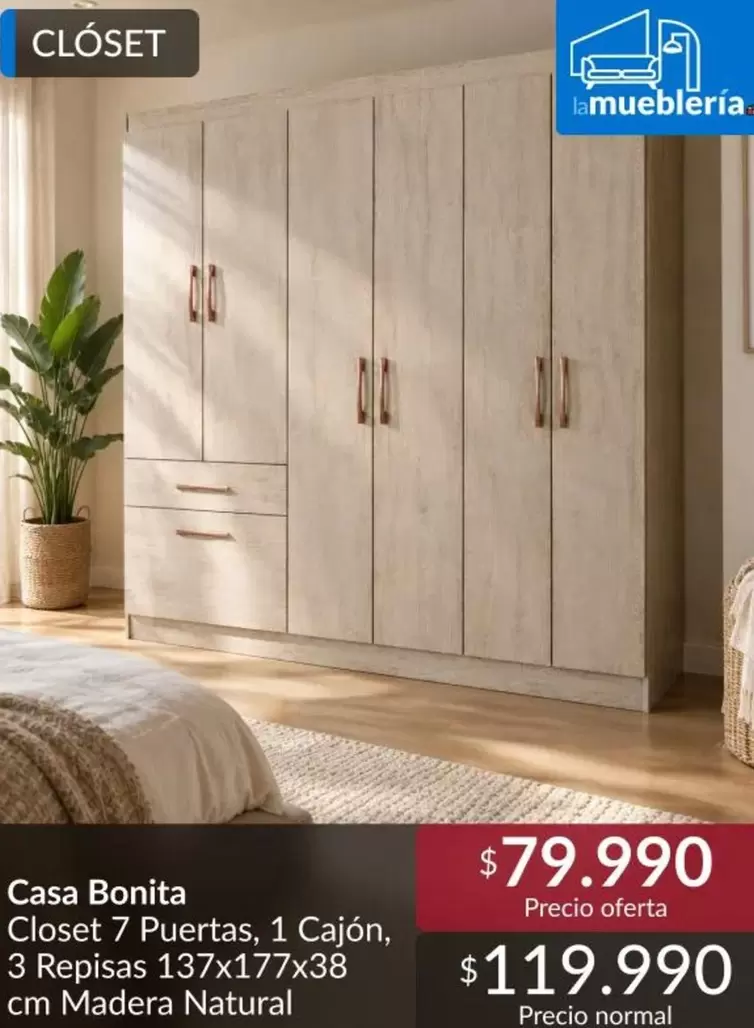 Casa Closet 7 Puertas, 1 Cajon, 3 Relpias