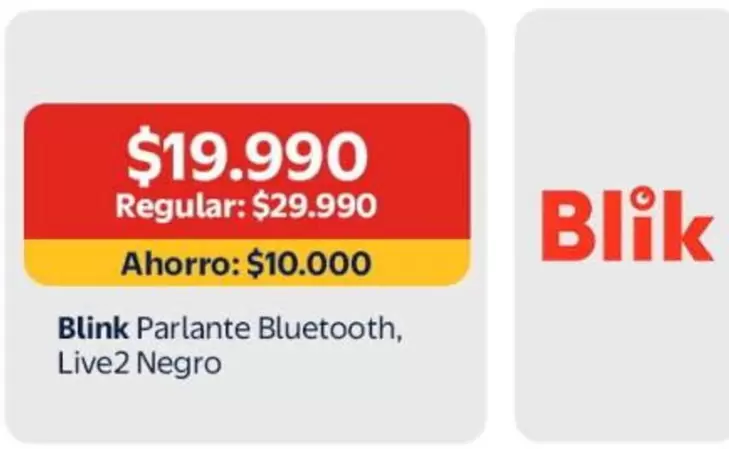 Blink Parlante Bluetooth, Live2 Negro