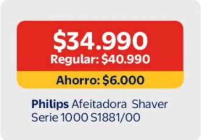 Philips - Afeitadora Shaver Serie 1000 S1881/00