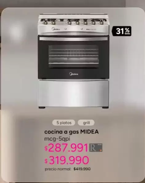 Midea - Cocina A Gas