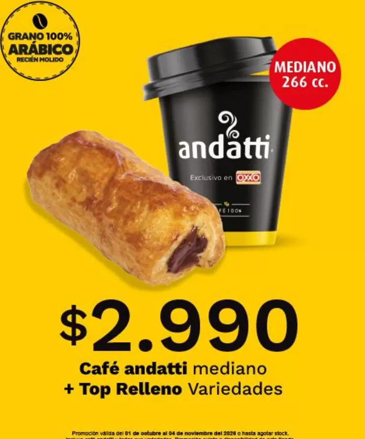 Cafe andatti mediano + Top Relleno