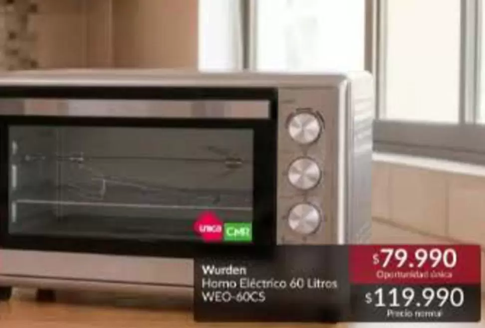 Wurden - Horno Electrico 60 Litros