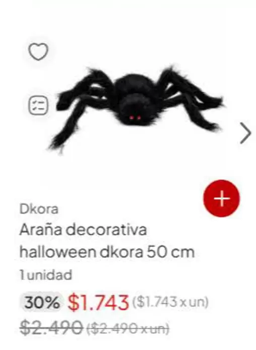 Arana Decorativa Halloween Dkora