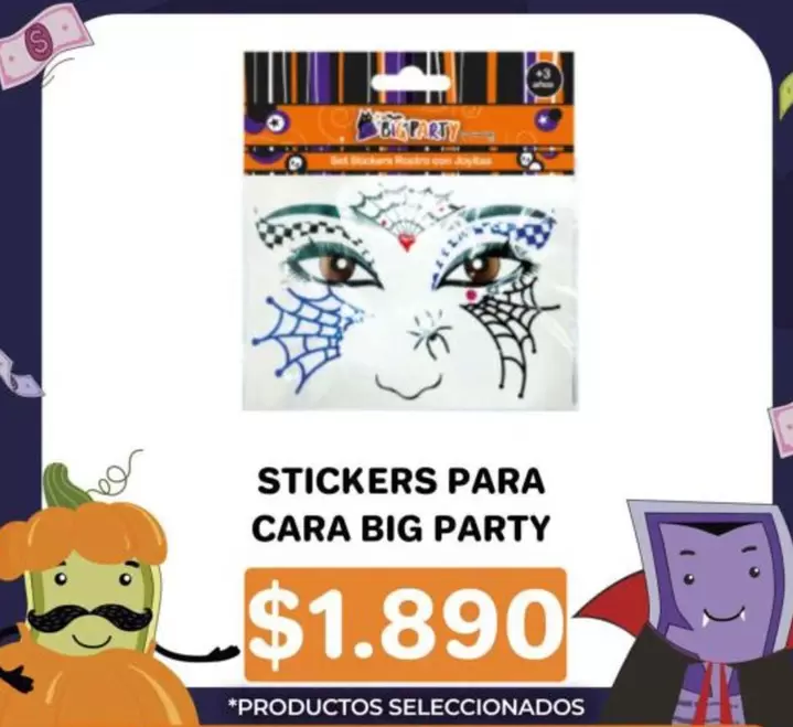 Stickers Para Cara Big Party
