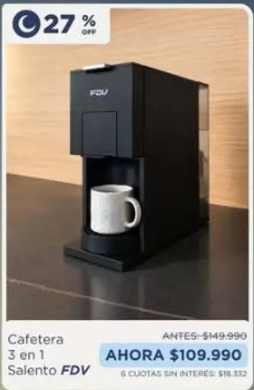 FDV - Cafetera 3 En 1 Salento
