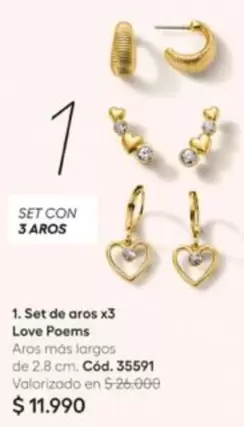 Set De Aros X3 Love Poems