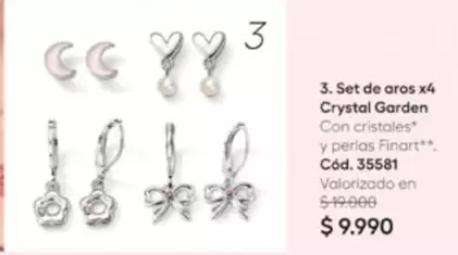 Set De Aros X4 Crystal Garden