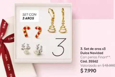 Set De Aros X3 Dulce Navidad