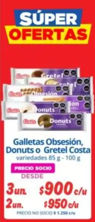 Costa - Galletas Obsación, Donuts O Gretel
