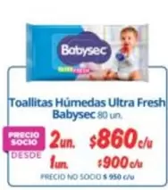 Babysec - Toallitas Humedas Ultra Fresh