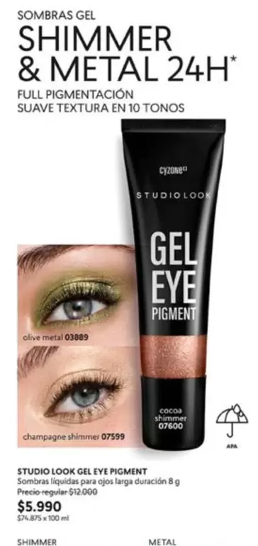 Metal - Studio Glow Gel Eye Pickmint