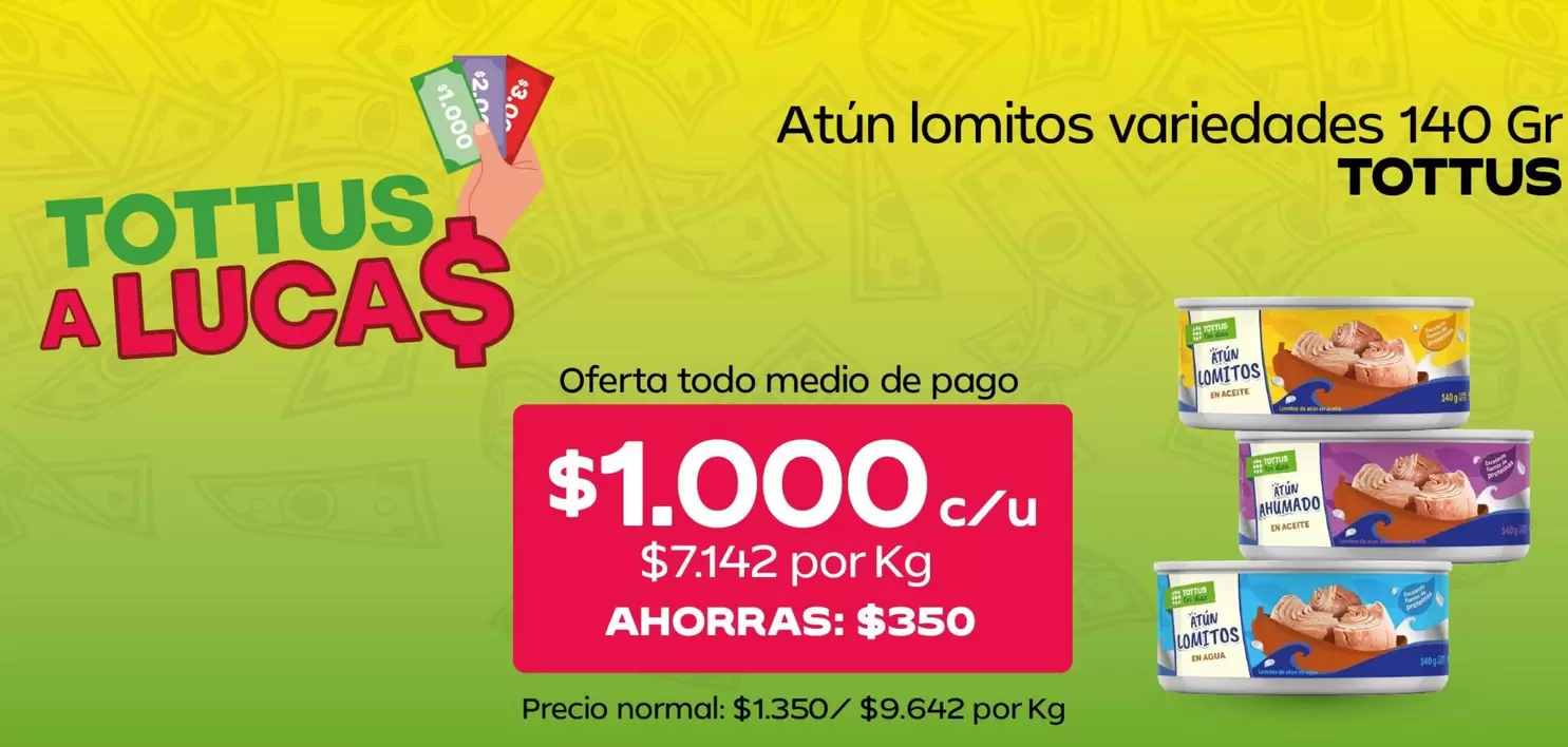Tottus - Atún Lomitos Variedades