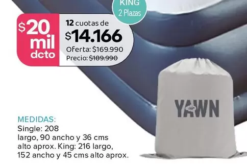 king   - Single 208 Largo, 90 Ancho Y 36 Cms Alto Arpox, King: 216 Largo