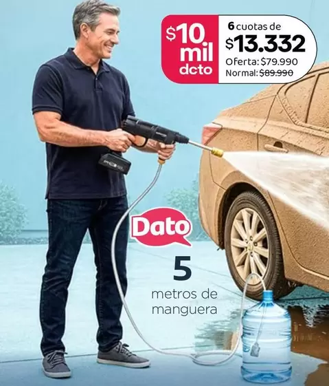 6 cuotas de metros de manguera