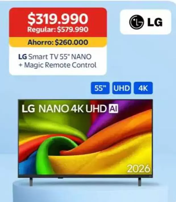 LG - Smart Tv 55" Nano + Magic Remote Control