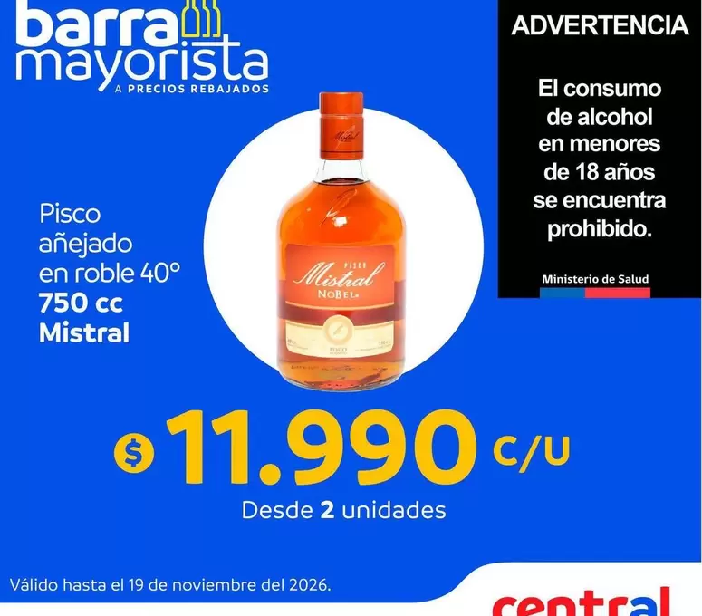 Mistral - Pisco Añejado En Roble 400