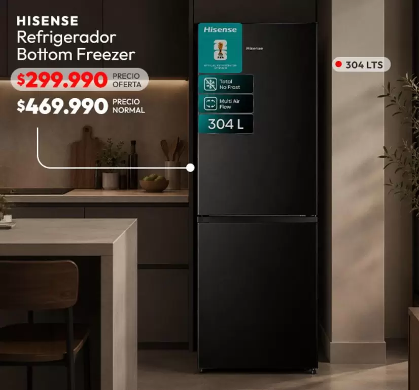 Hisense - Refrigerador Freezer