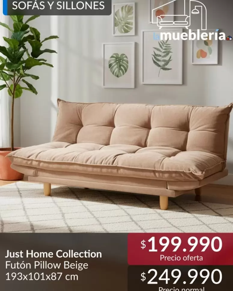 Futon Pillow Beige