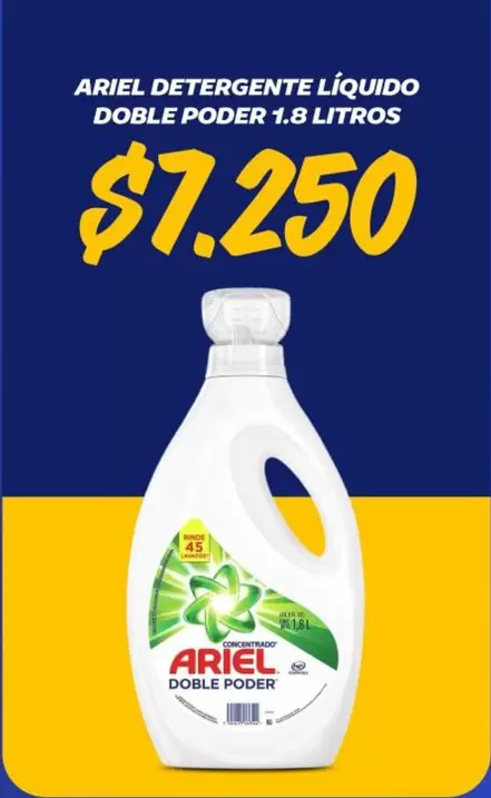 Ariel - Detergente Líquido Doble Poder 1.8 Litros