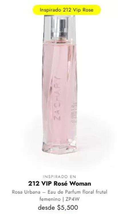 Inspirado En 212 Vip Rosé Woman