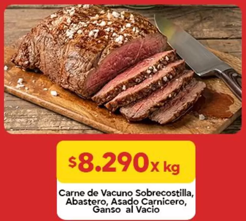 Carne De Vacuno Sobrecostilla, Abastero, Asado Carnicero, Ganso Al Vacio