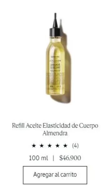 Refill Aceite Elasticidada De Cuerpo Almendra