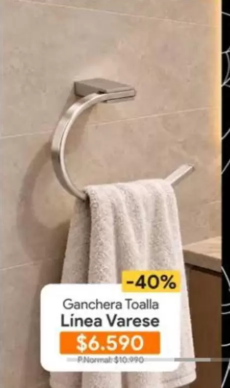 Ganchera Toalla Linea Varese