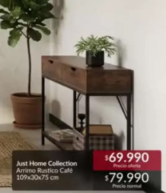 Just Home Collection Arrimo Rustico Cafe
