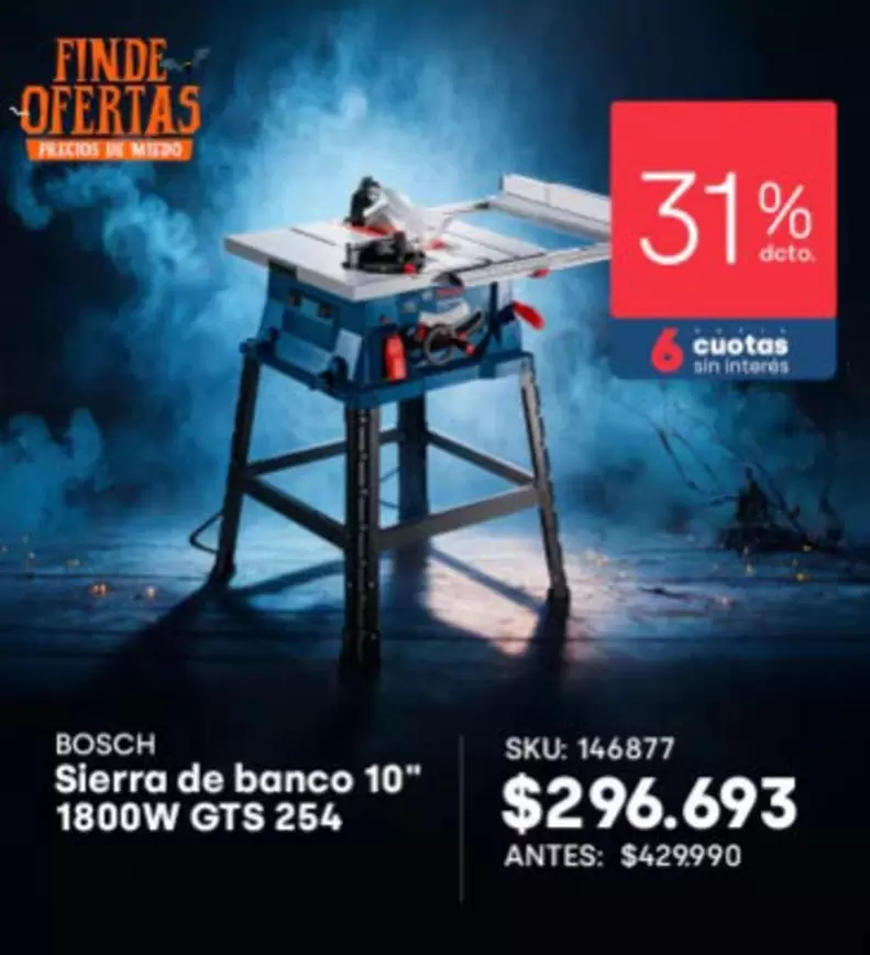 Bosch - Sierra De Banco 10" GTS 254