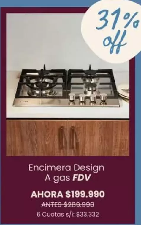 FDV - Encimera Design A Gas