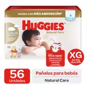 Pañales Huggies Natural Care XG 56 Unidades