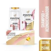Pantene Pro-V Miracles Shampoo Nutritivo Cólageno Nutre y Revitaliza 300 ml + Pantene Pro-V Miracles Acondicionador Cólageno Nutre y Revitaliza 250 ml