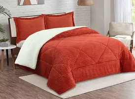 Cubrecama Sherpa Cotelon Doral 2 plazas