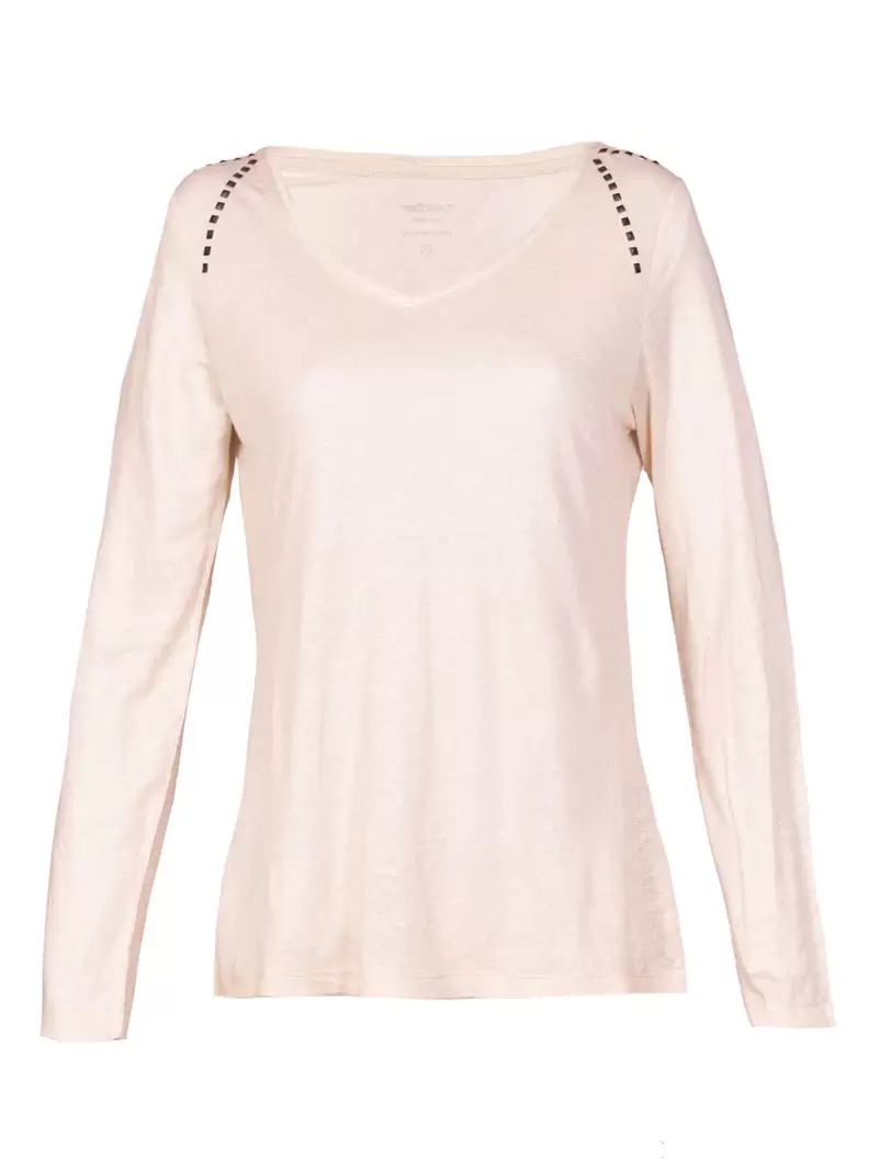 Polera Lino Orgánico Mujer Emily Blanco Rockford