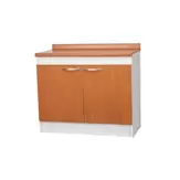 Mueble Base Cocina 2 Puertas y Cubierta Color Peral. 1.00 mts